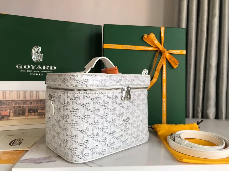 Goyard Muse Vanity Case 20 Cm White Goyardine Canvas view 10