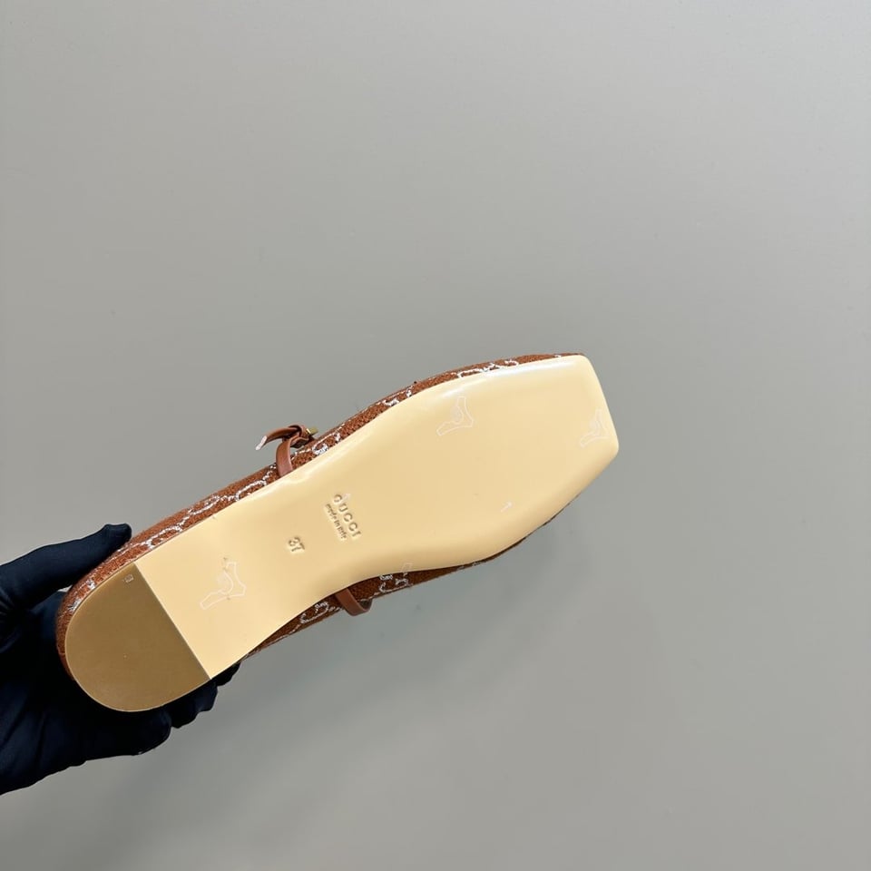 Gucci Women’S Horsebit Ballet Flat Orange view 8