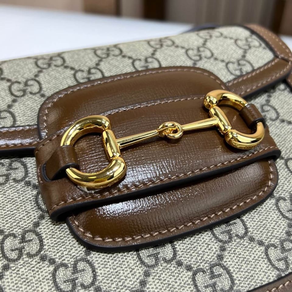 Gucci GG Supreme Horsebit 1955 Mini Rounded Bag view 14