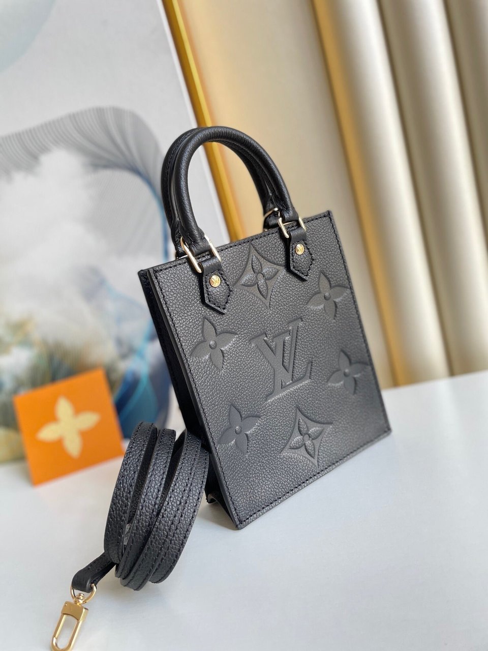 Louis Vuitton Petit Sac Plat 17Cm Black view 3