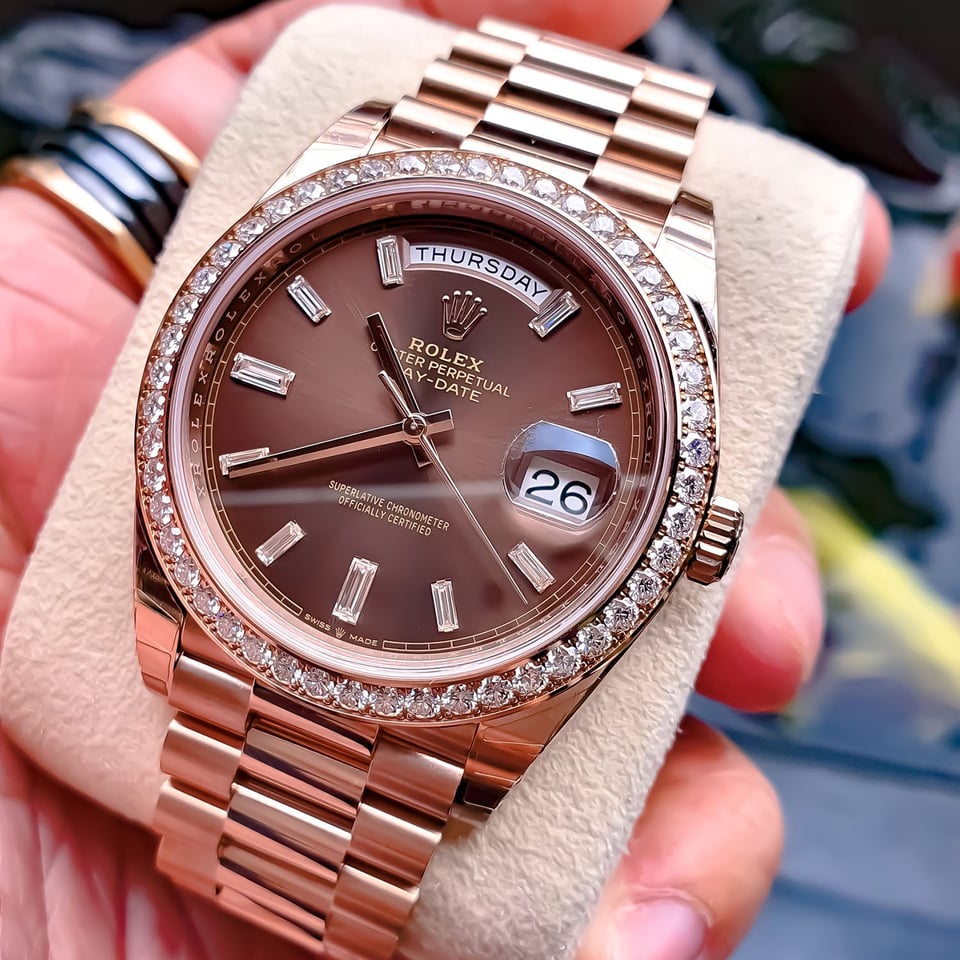 Rolex Day-Date 40 mm Chocolate Dial 228345RBR view 5