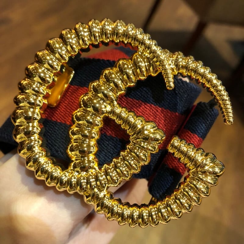 Gucci Web Elastic Belt With Torchon Double G Buckle 524101 view 8