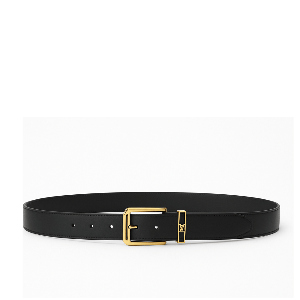 Lv Gold Buckle Leather 35mm Belt For Men view 2