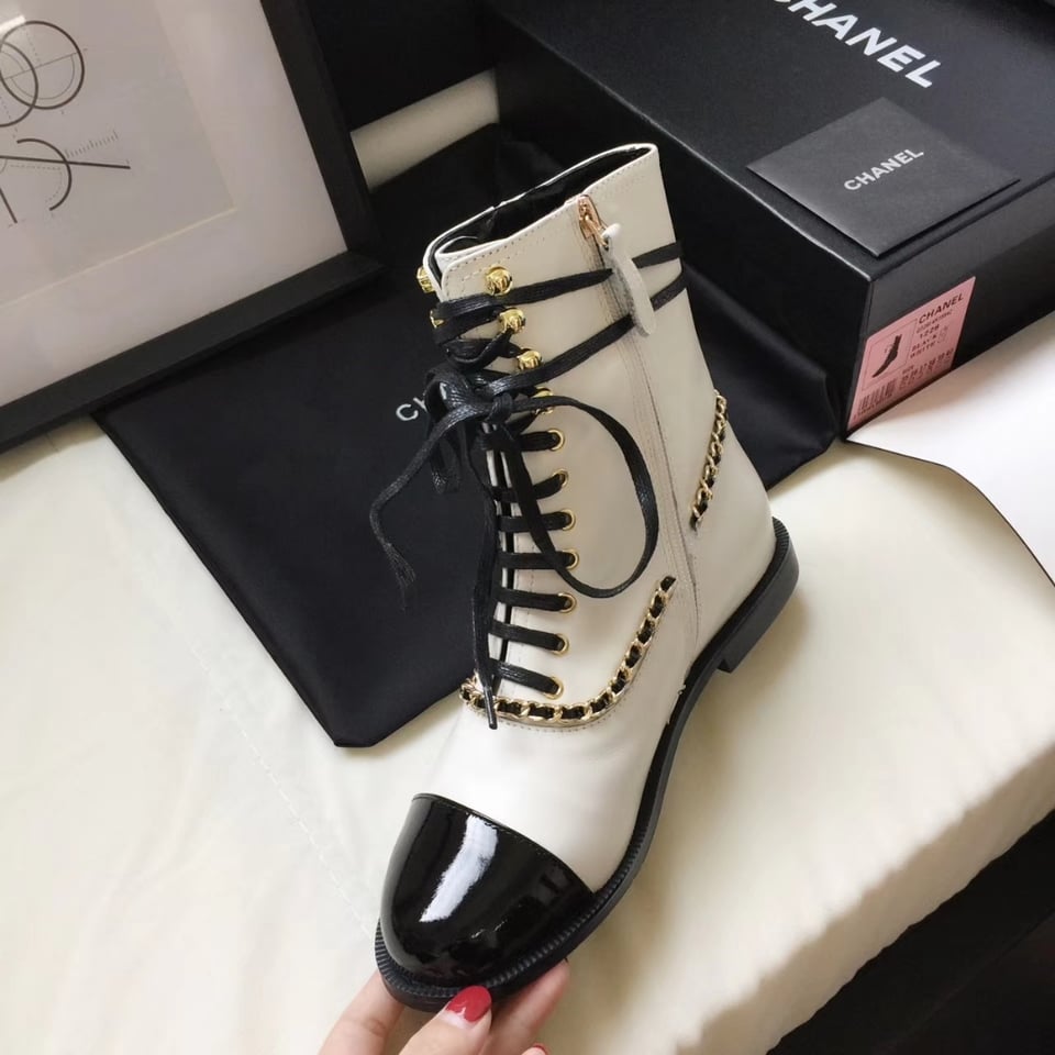Chanel Botas Para Mujer White And Black view 5