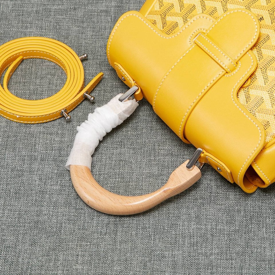 Goyard Saigon Souple Mini Bag Yellow Canvas 20cm view 5