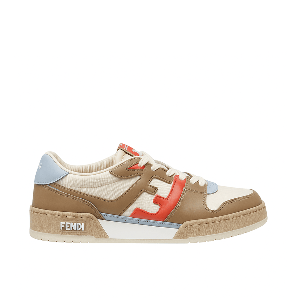 Fendi Match Low-Top Brown Sneaker view 2