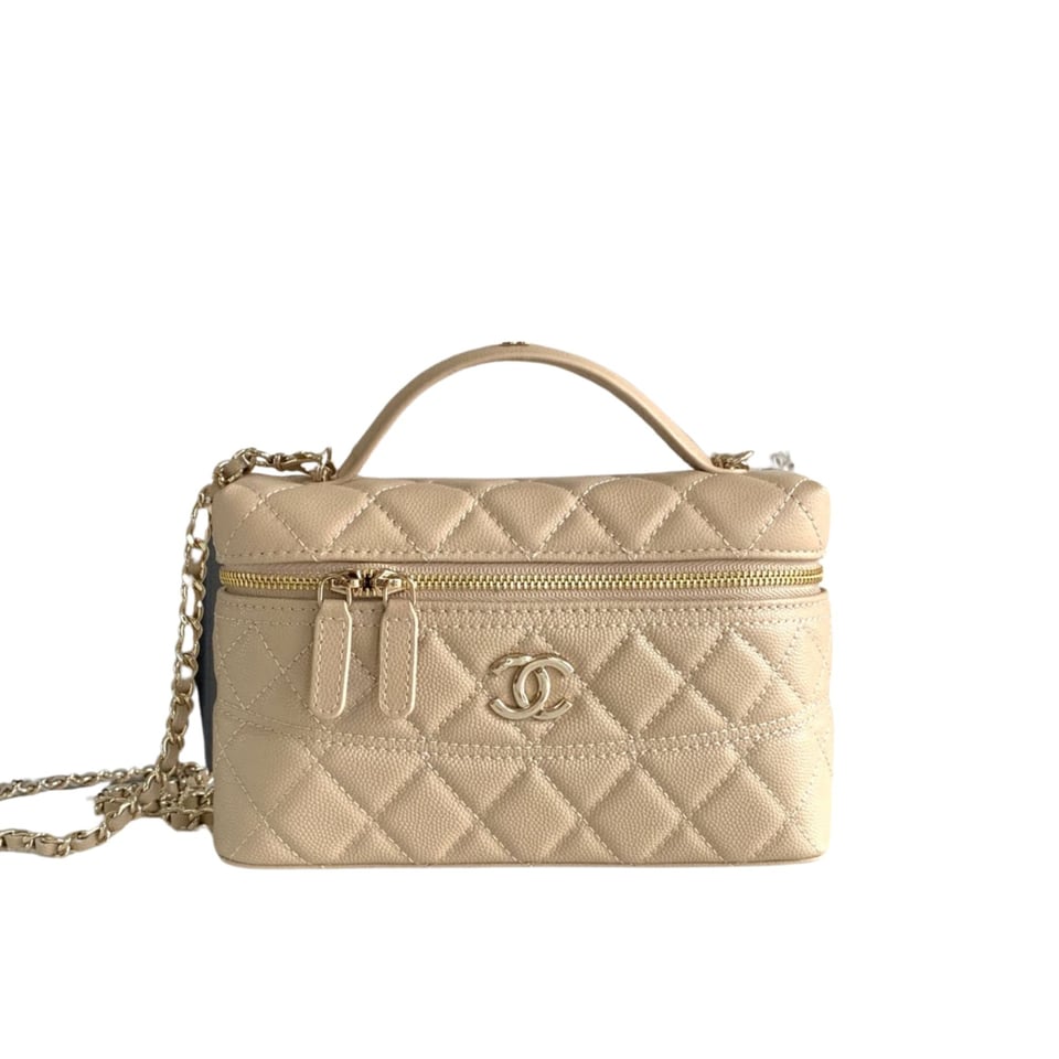 Chanel 25C Vanity Case Beige 20cm view 2