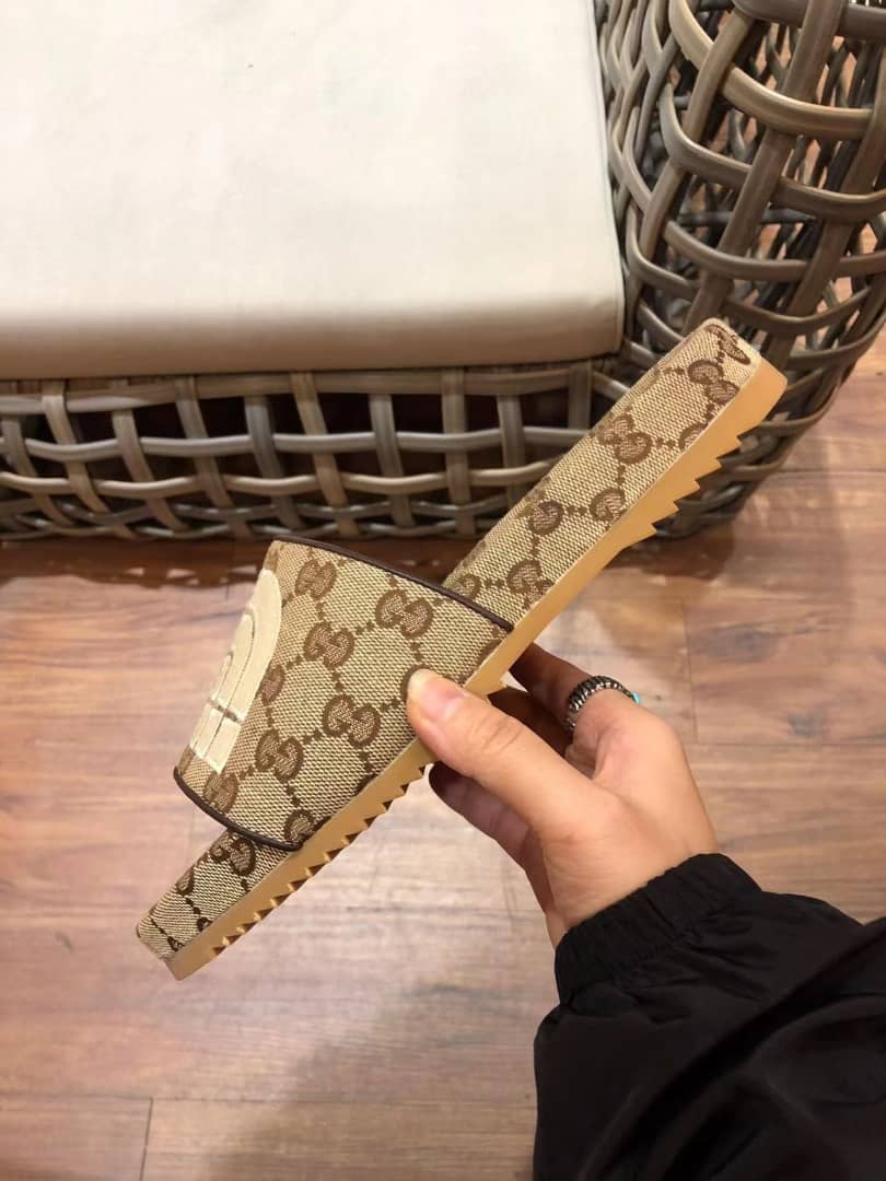 Gucci X The North Face Women?S Slides Beige And Brown view 6
