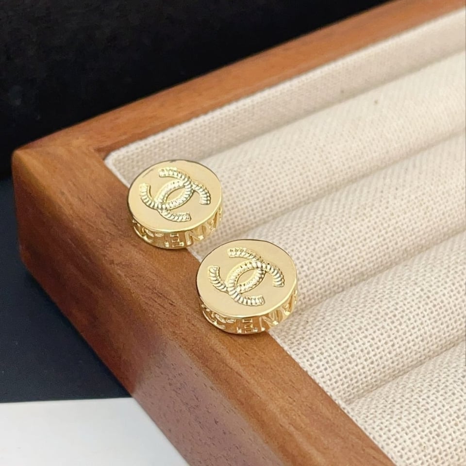 Chanel Gold Mini Earrings view 2