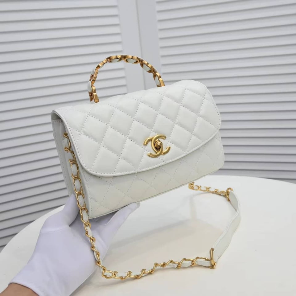 Chanel Mini Flap Handle White 19Cm/7.6in view 7