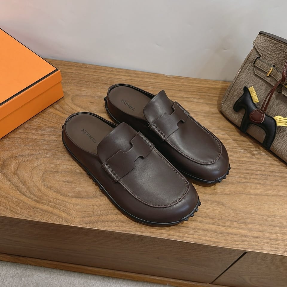 Hermes Mix Mule Marron Ébène Color Calfskin H261952ZHME420 view 9