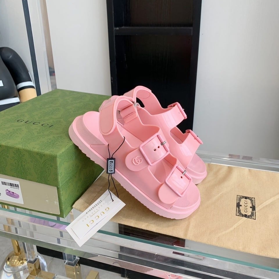Gucci Women’S Sandal With Mini Double G Pastel Pink 660243 J8700 5815 view 9