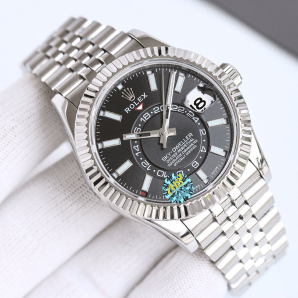 [SUPER CLONE] Rolex Sky-Dweller Bright Black Dial 42 mm Julibee 336934 view 5
