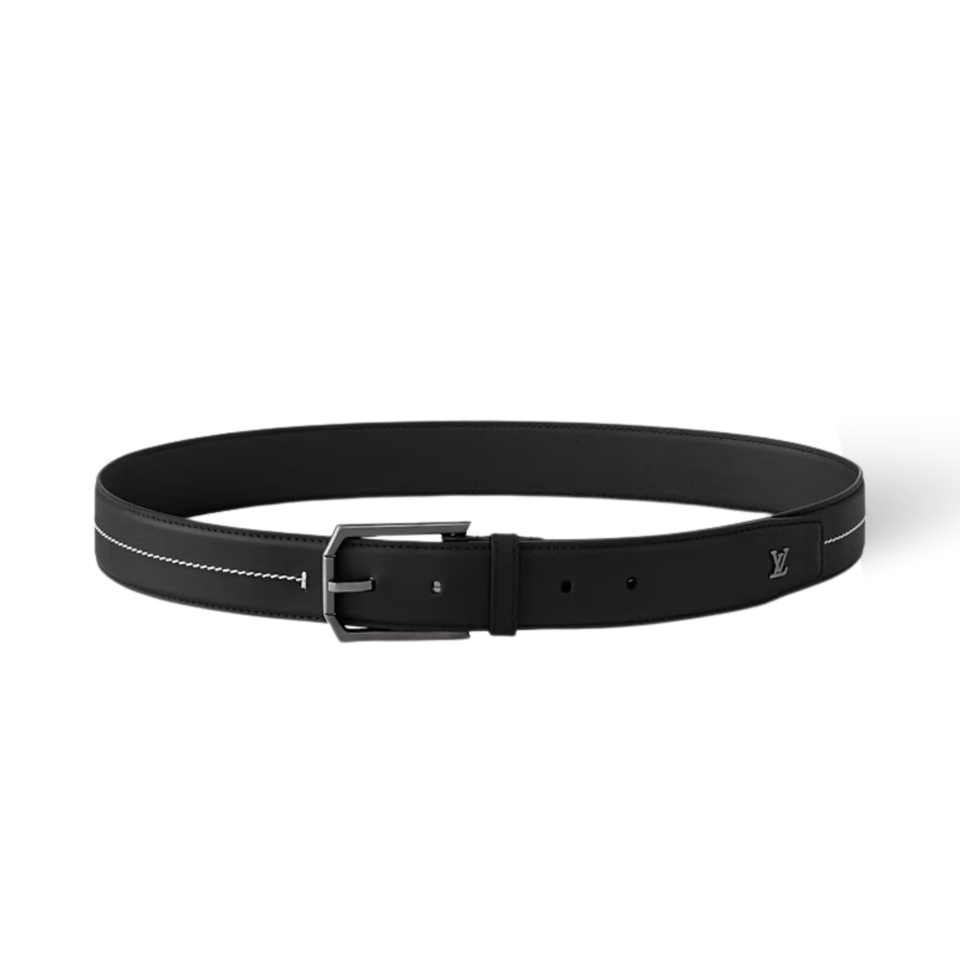 Louis Vuitton LV Pin Heritage Stitch Pin 35mm Men Belt M4111U