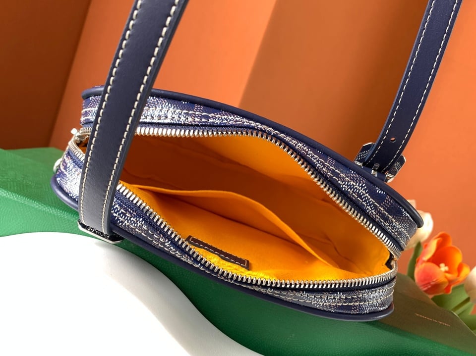 Goyard Yona Bag Coated MM 21Cm Navy Blue Canvas view 8