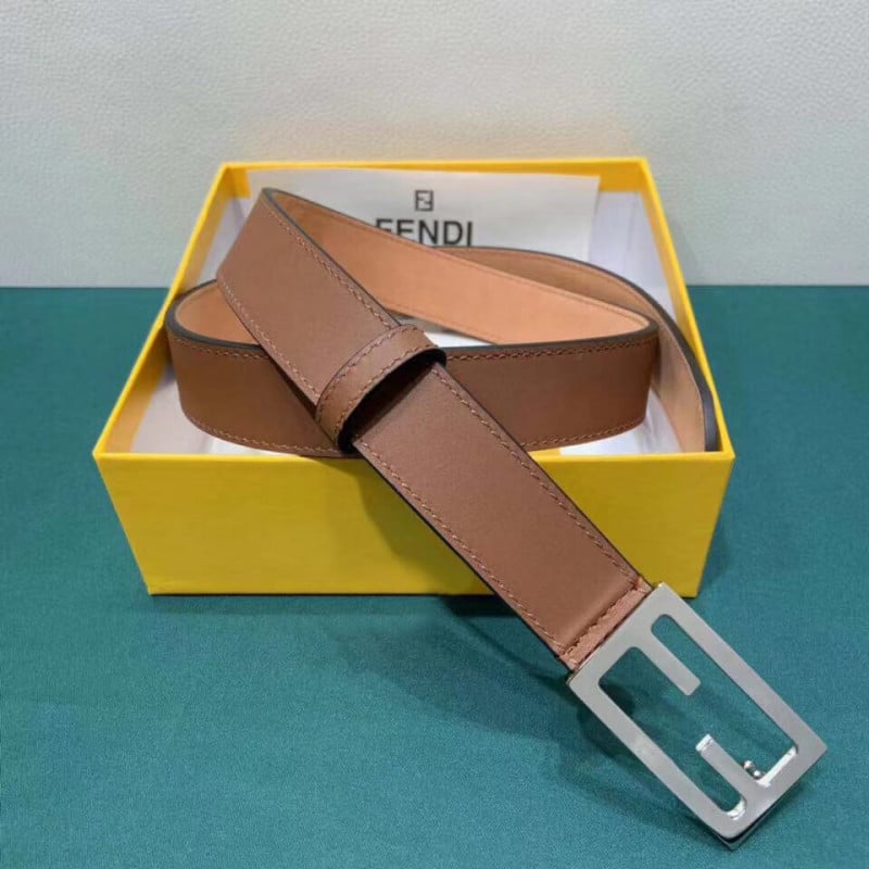 Fendi Baguette 30mm FF Buckle Belt 8C05311 Brown view 5