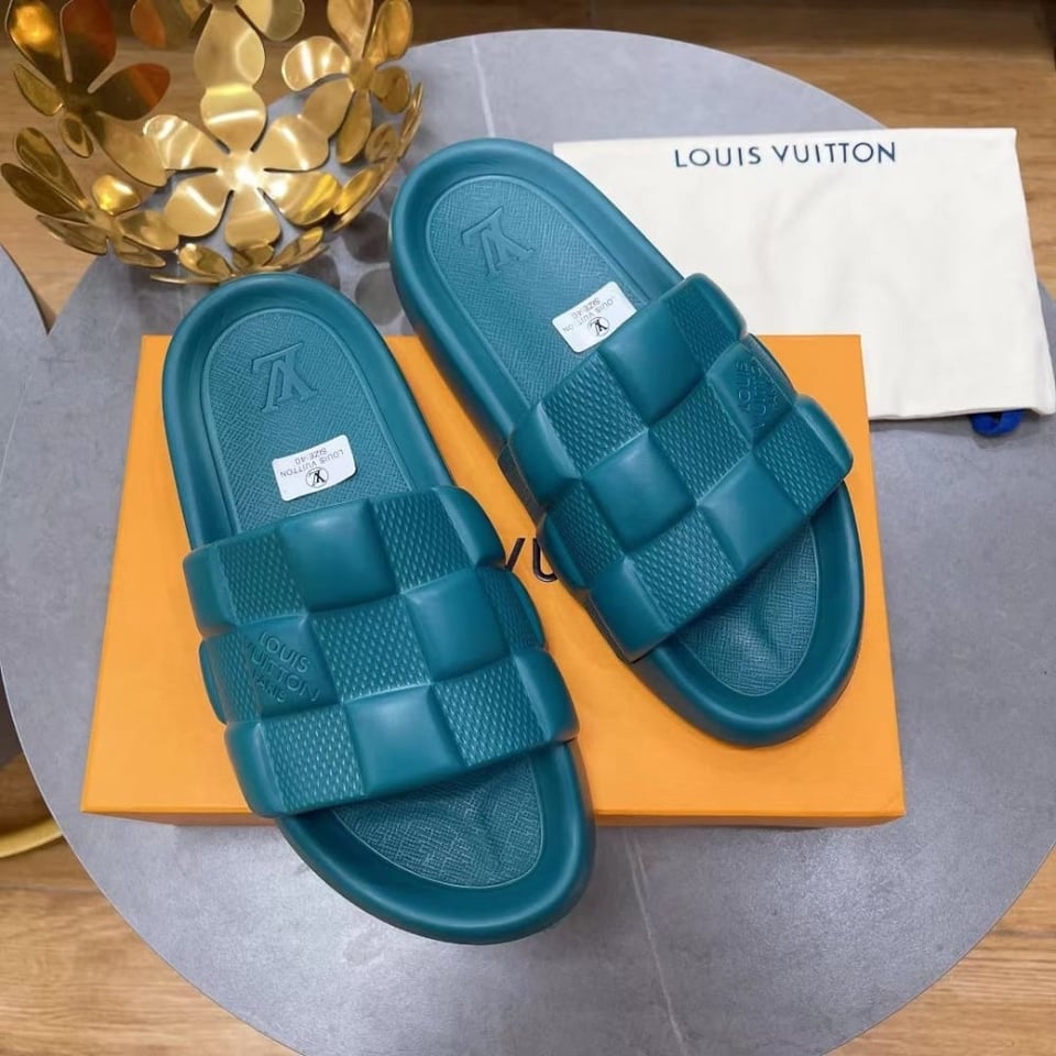 Louis Vuitton Waterfront Mule Maxi Damier Rubber Blue view 11