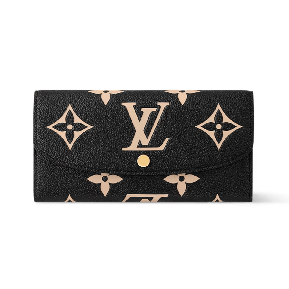 Louis Vuitton Bicolor Monogram Emilie Wallet For Women 19cm M83138