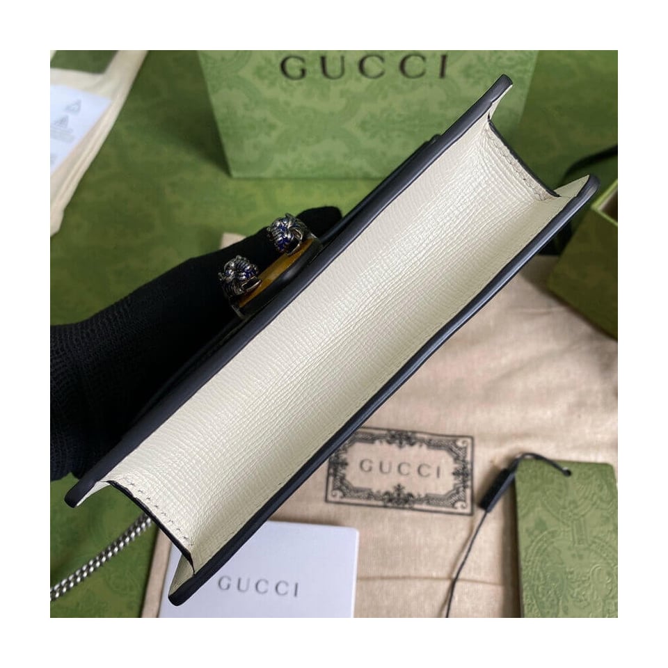 Gucci Dionysus Super Mini Bag Orange White Leather view 4