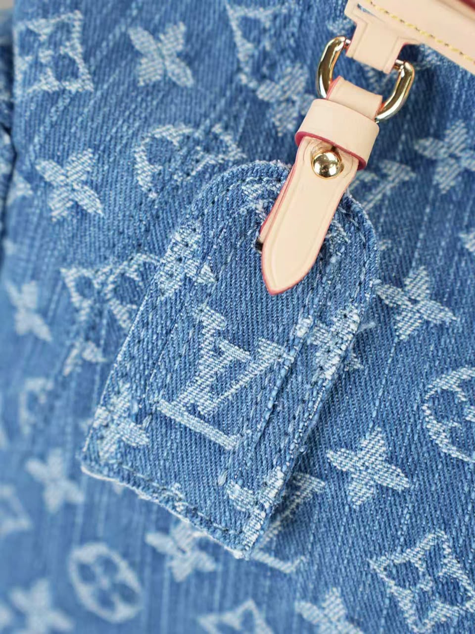 Louis Vuitton Carryall Cargo PM Bag Blue Denim 33.5cm M28287 view 10