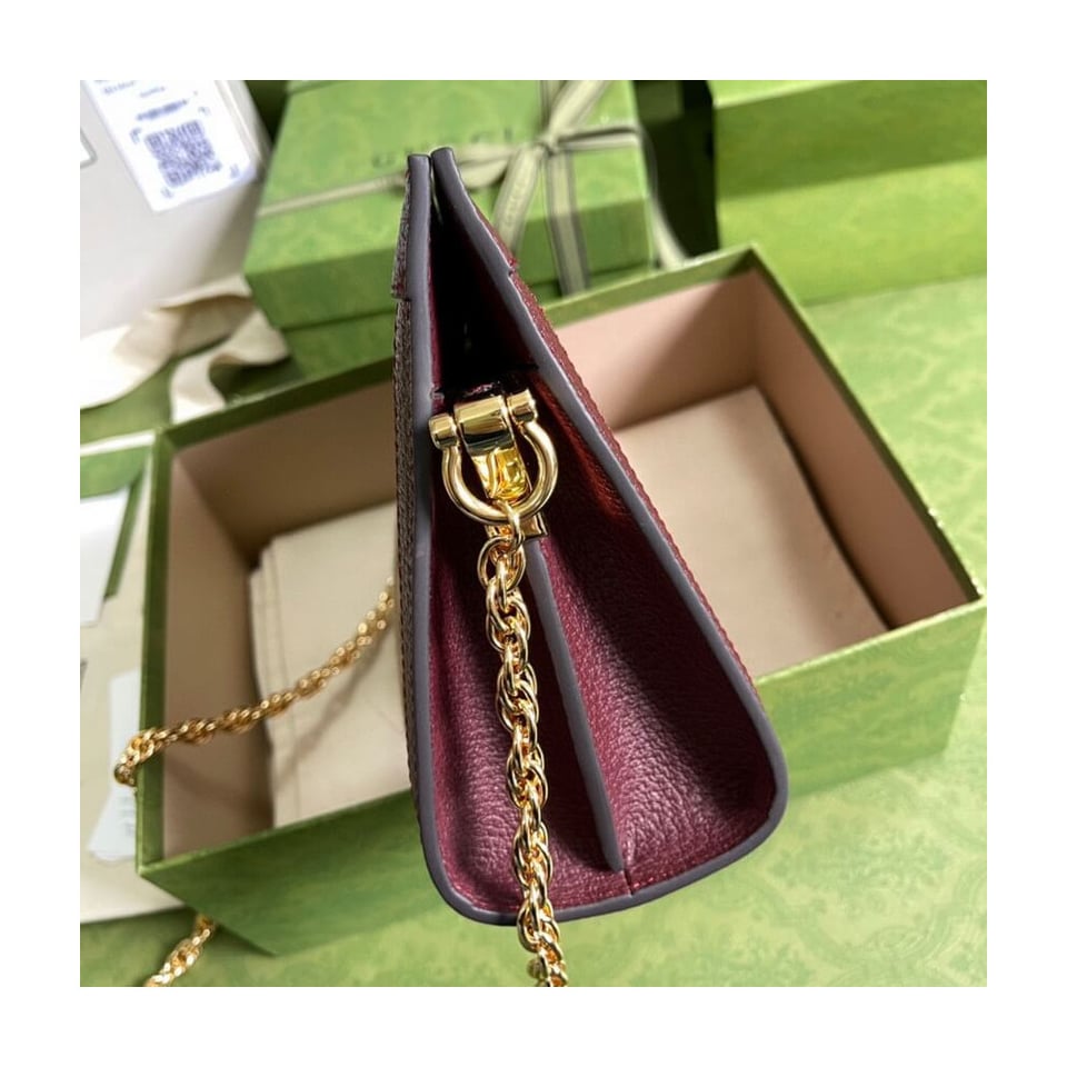 Gucci Ophidia GG Small Shoulder Bag 503877 in Burgundy view 5