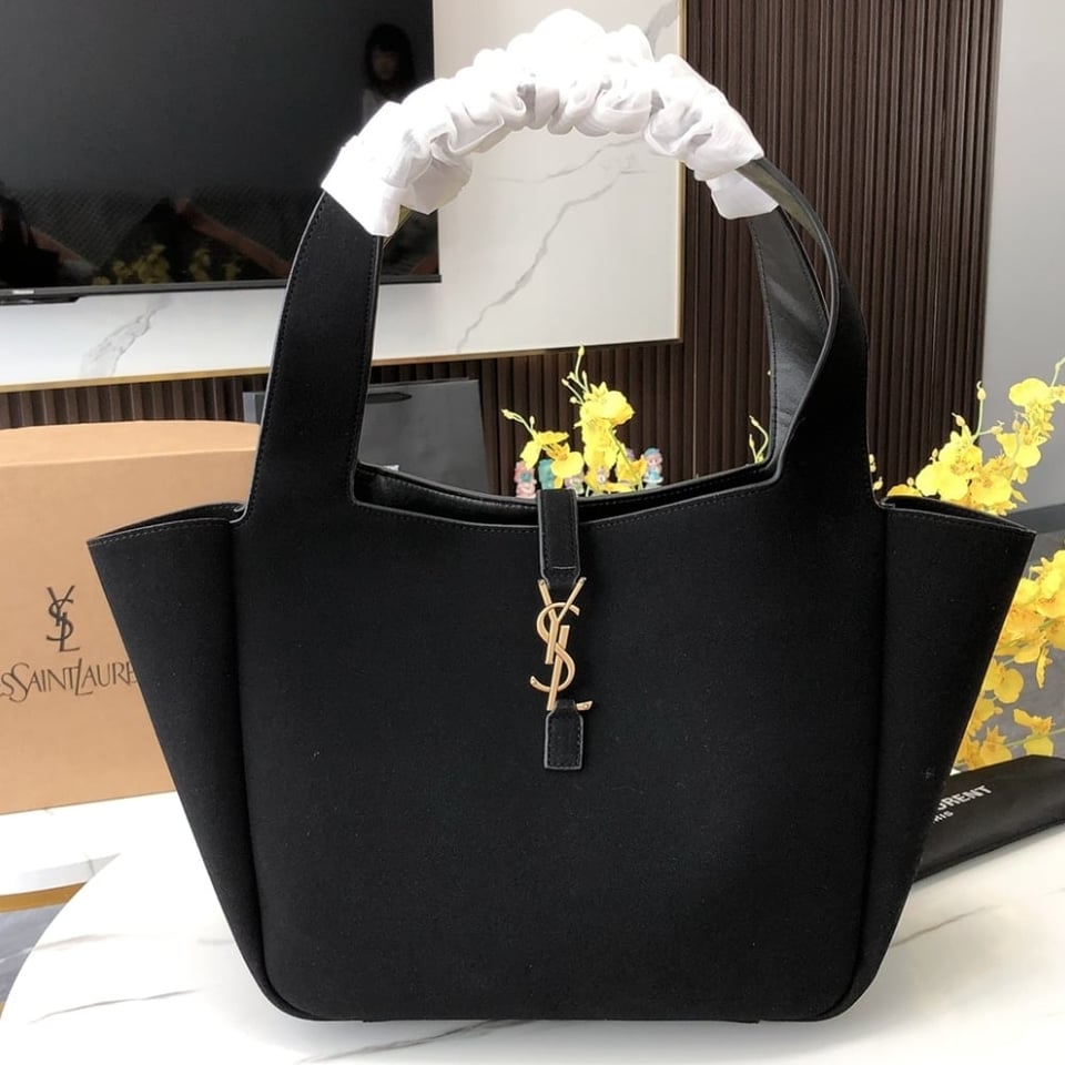 Saint Laurent Le 5 A 7 Bea In Suede Black 55Cm view 3