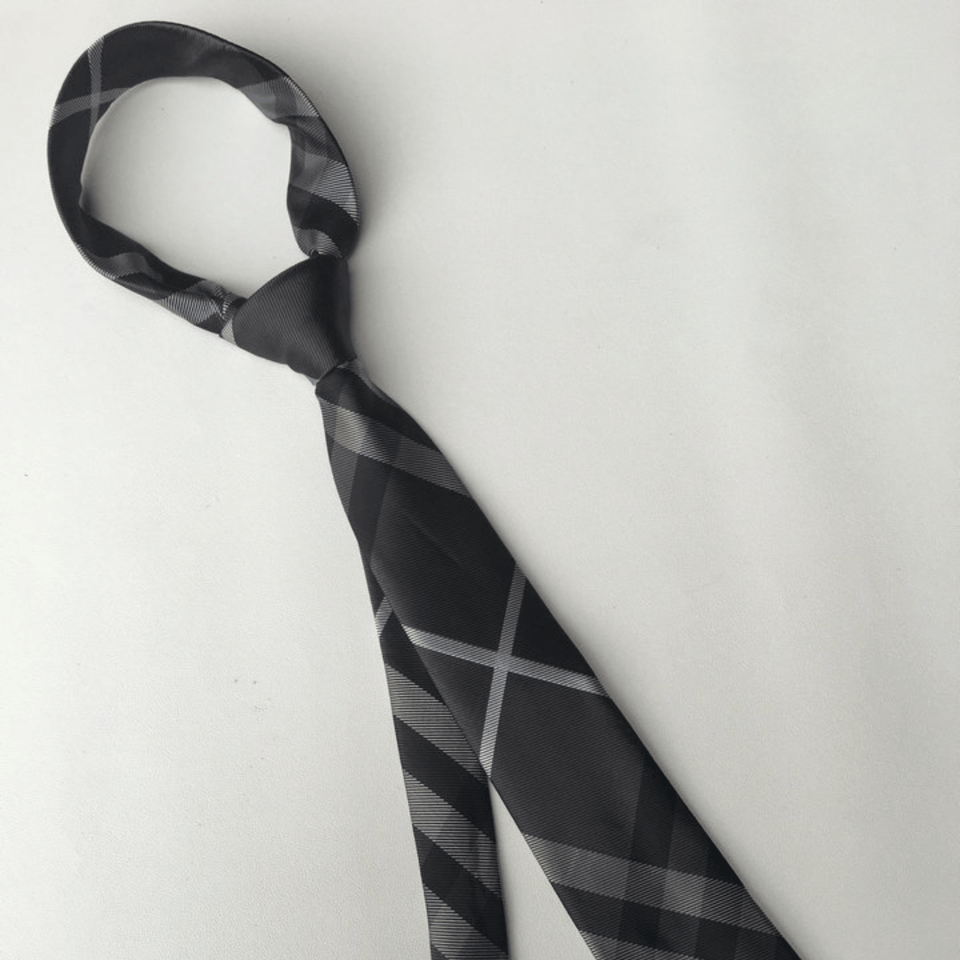 Burberry Gray Nova Check Silk Tie For Men view 3