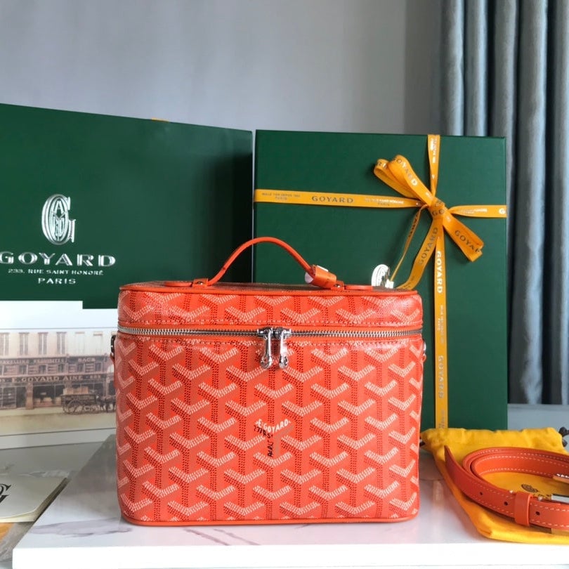 Goyard Muse Vanity Case 20 Cm Orange Goyardine Canvas view 2
