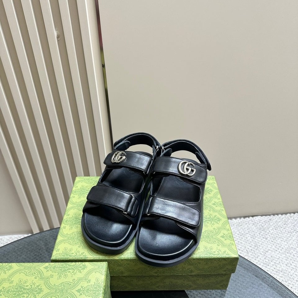 Gucci Double G Sandal Black 771578 Bko00 1000 view 9
