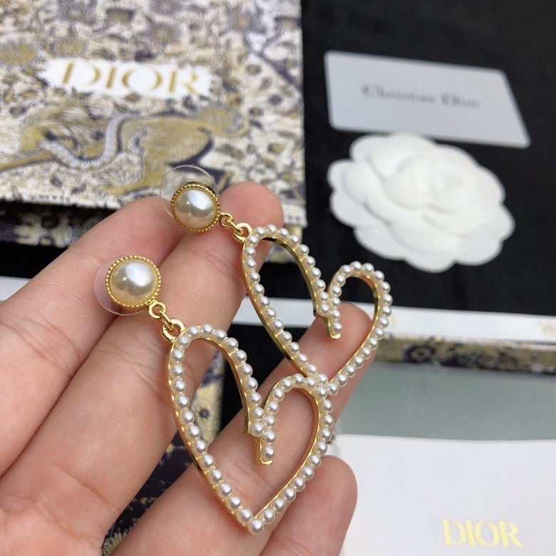 Chanel Heart Gold Earrings view 4
