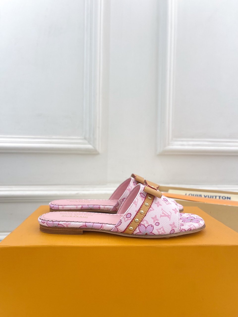 Louis Vuitton x Takashi Murakami Cherry Blossom Flat Slide Sandal view 4