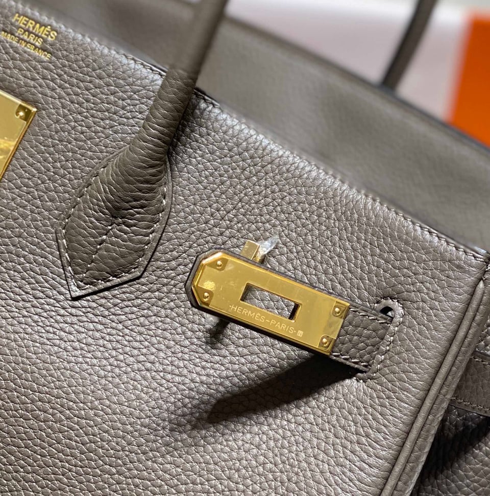 Hermes Birkin 35Cm Dark Grey Togo Leather Gold Hardware view 9