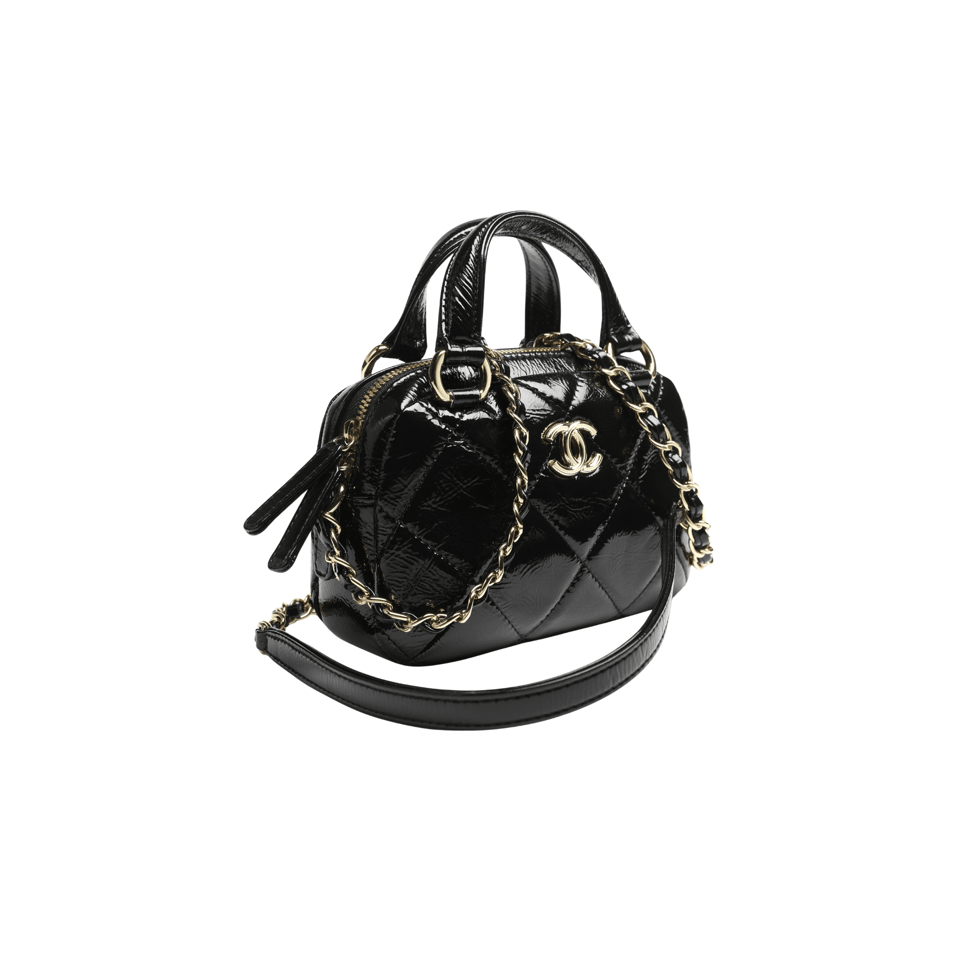 Chanel Mini Bowling Black Bag For Women 18cm/7.1in view 8