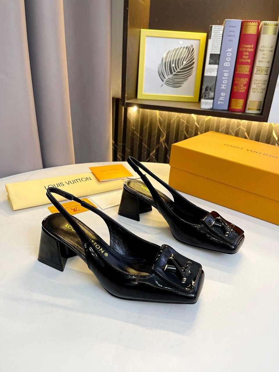 Louis Vuitton Shake Slingback High Heels Black 1Ab0Tv view 3