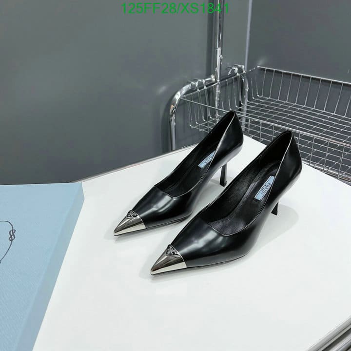 Prada Brushed Leather Pumps Black view 3