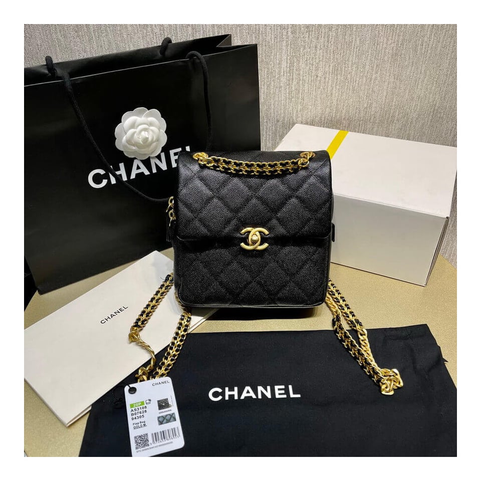 Chanel Backpack in Grained Calfskin view 5
