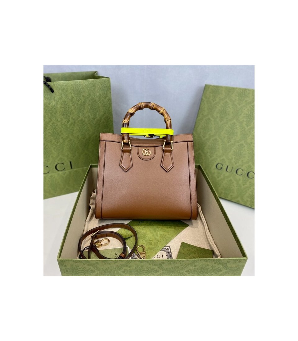 Gucci Diana Small Tote Bag Brown view 9