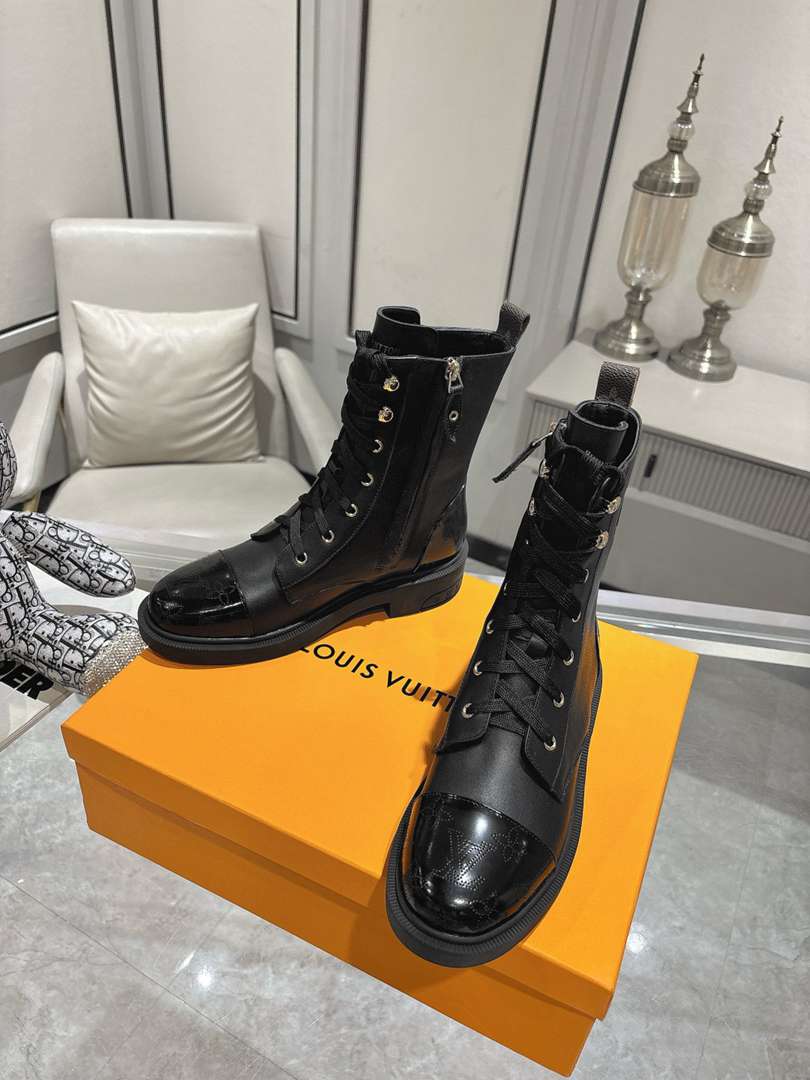 Louis Vuitton Citizen Flat Ranger Boot Leather Black view 6