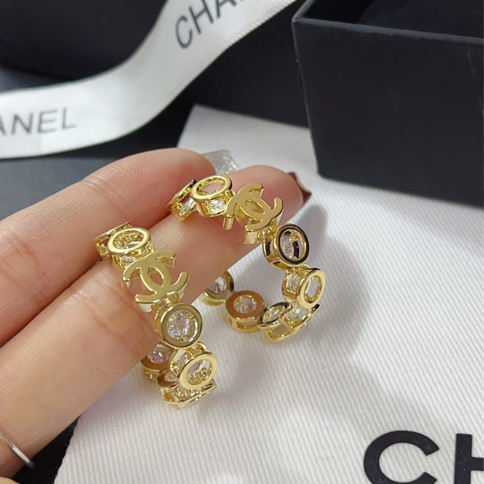 Chanel Earrings Cc Gold view 2