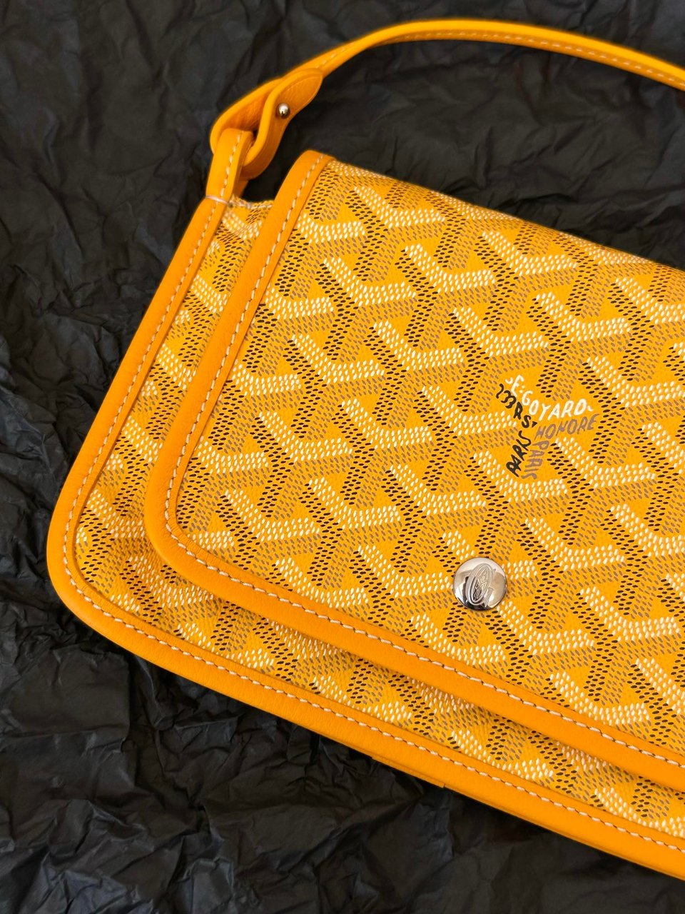 Goyard Plumet Pocket Wallet 20cm Yellow Goyardine Canvas And Lambskin Trim view 8