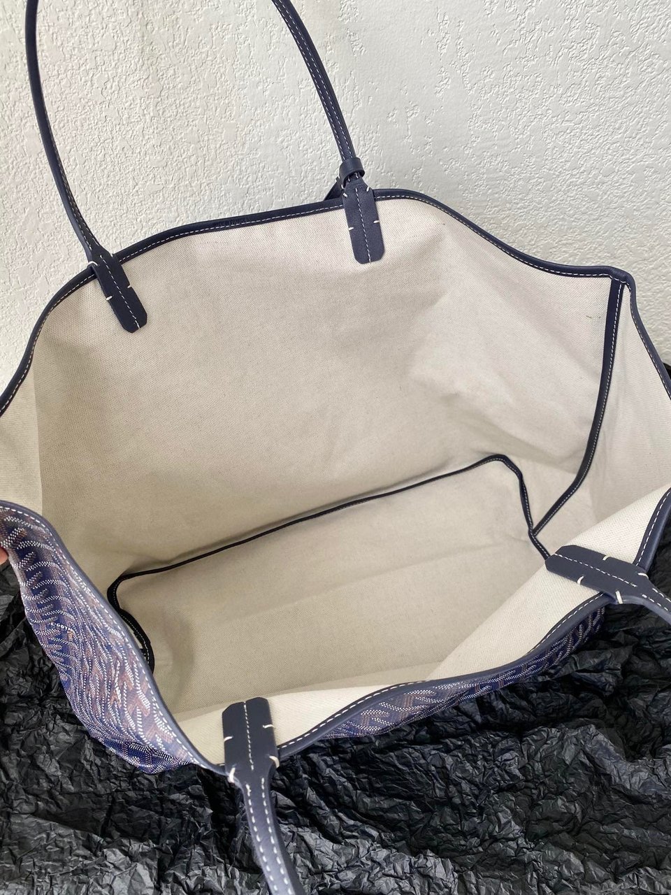 Goyard Saint Louis Gm 40Cm Navy Blue Canvas view 7