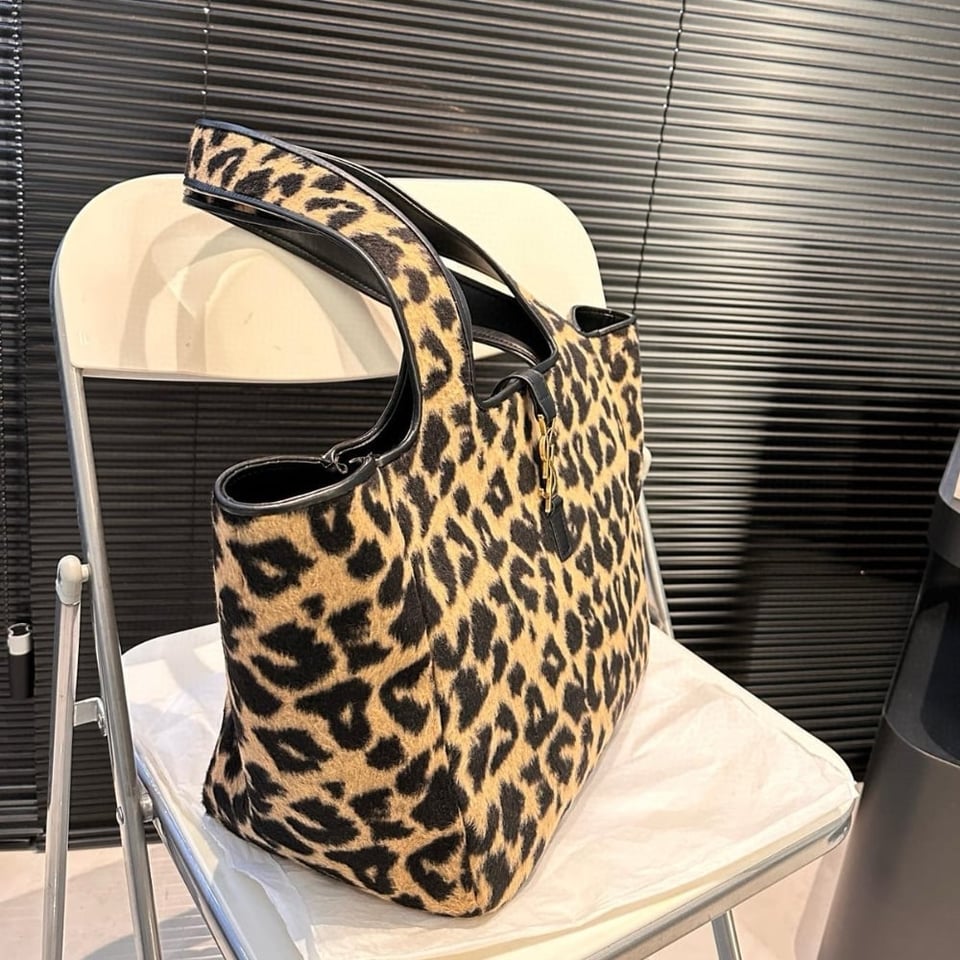 Saint Laurent Le 5 A 7 Bea In Pony Hair Leather Leopard 31Cm view 8