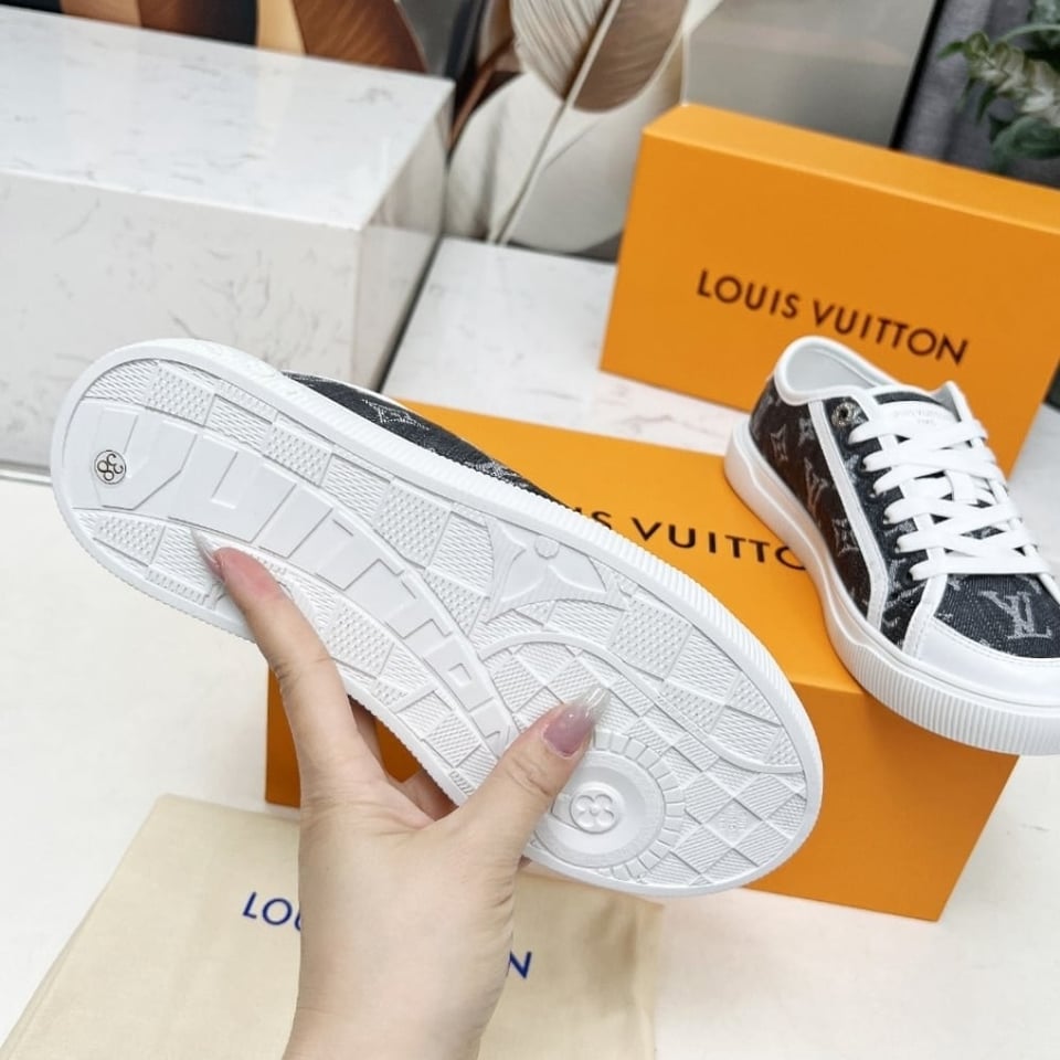 Louis Vuitton Lv Lagoon Sneaker Denim Gris 1Agygk view 6