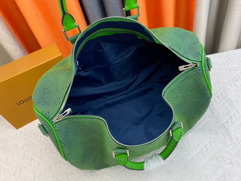 Louis Vuitton Keepall Bandouliere 50Cm Blue And Green view 3