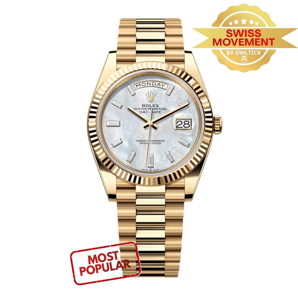 [SUPER CLONE] Rolex Day-Date 40mm Pearl Watch Face President 228238