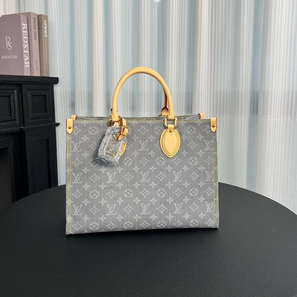 Louis Vuitton OnTheGo MM Bag Washed Grey M13189 32cm/ 12.6in view 6