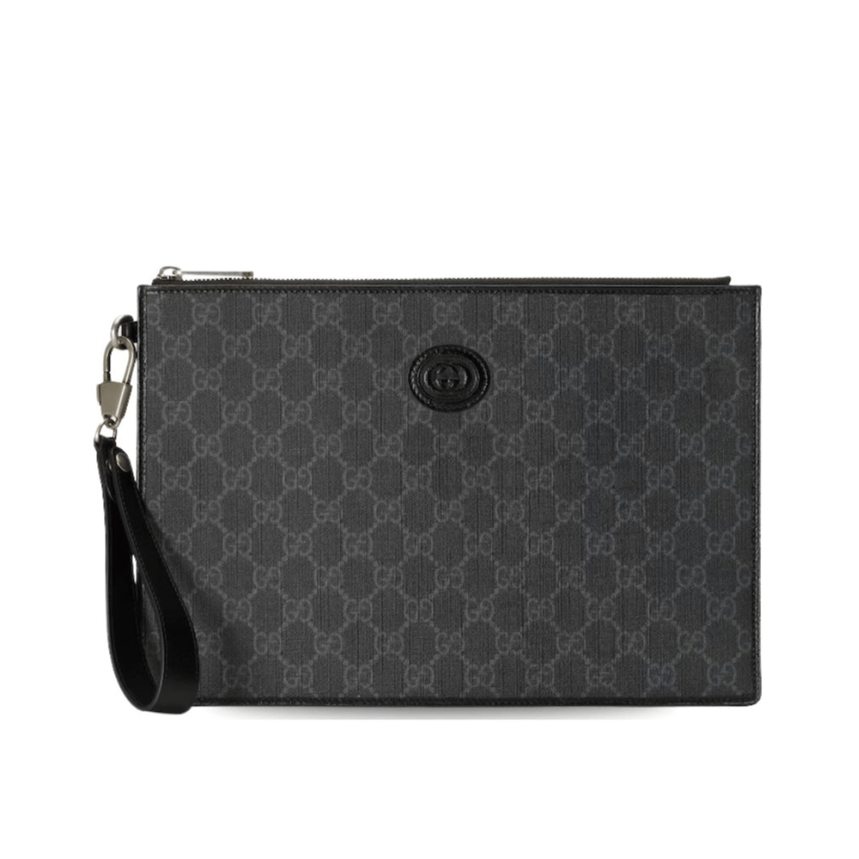 Gucci Beauty Case With Interlocking G Black 12in/31cm For Men