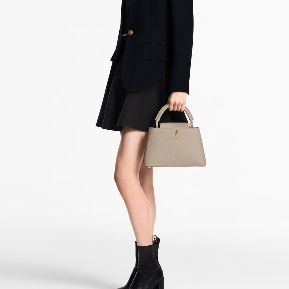 Louis Vuitton Capucines Mm Grey view 3