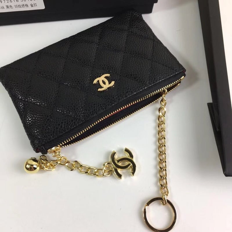 Chanel Classic Small Zipped Pouch 15 Black Calfskin Gold Icon view 4