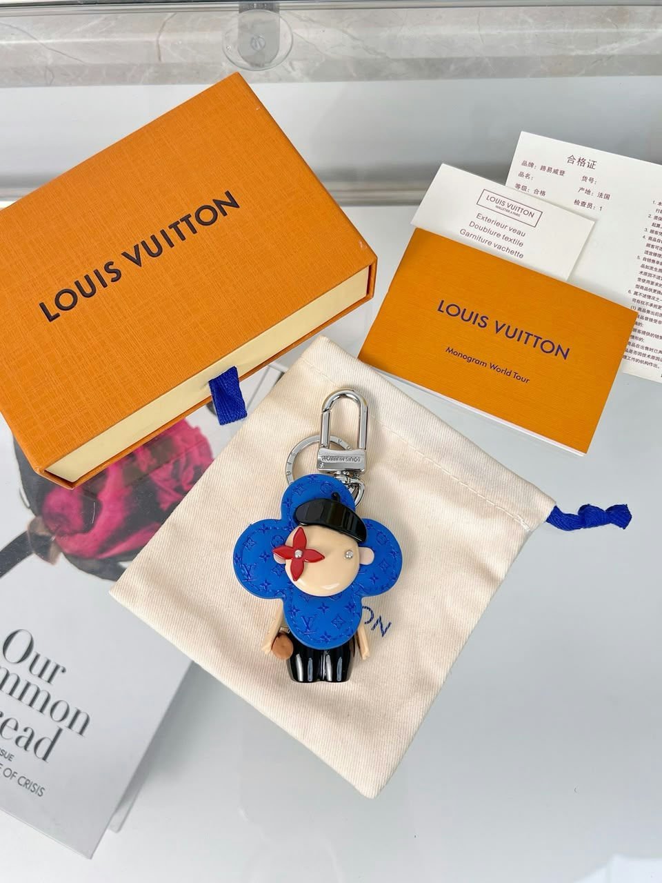 Louis Vuitton Vivienne In Paris Keychain Blue Monogram 13.5cm/5.3in view 2